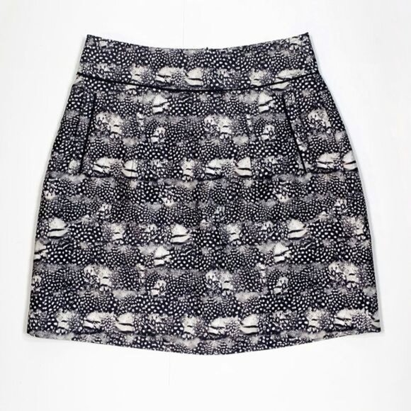 J Crew Abstract Patterned Fully Lined Preppy Mini Skirt Pockets Size 2 - Picture 2 of 11